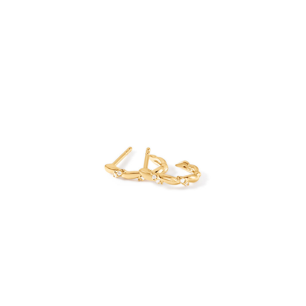 Damen Creolen Gold 375 Rund Weiß Vada - Sommerschmuck Damen | OROVIVO