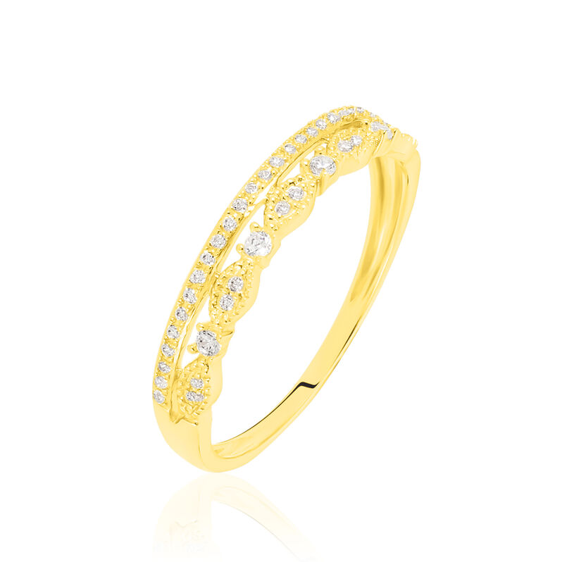 Bague Andy Or Jaune Double Rangs Oxydes - Spannringe Damen | OROVIVO