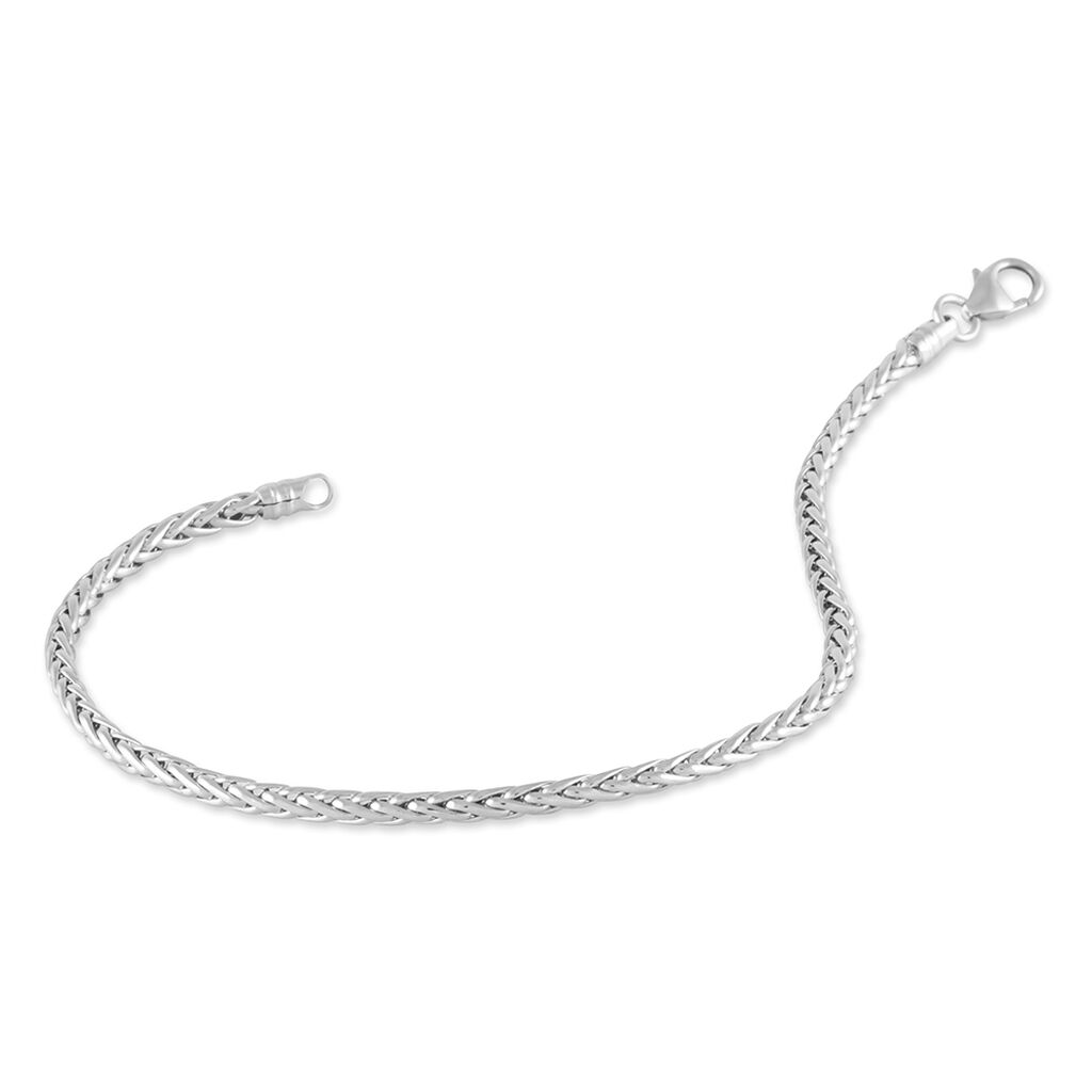 Bracelet Jany Maille Palmier Or Blanc - Spannringe Damen | OROVIVO