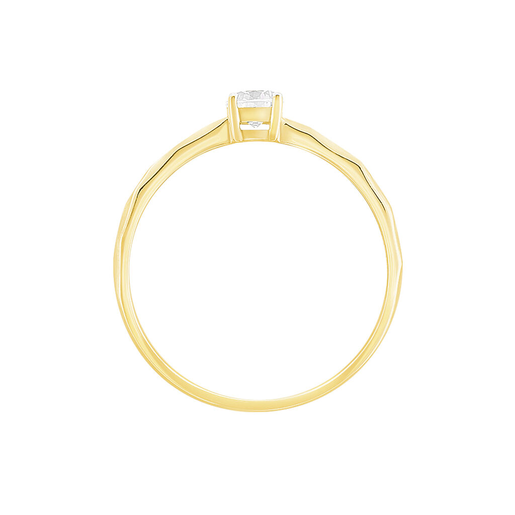 Bague Solitaire Maylis Or Jaune Oxyde De Zirconium - Spannringe Damen | OROVIVO