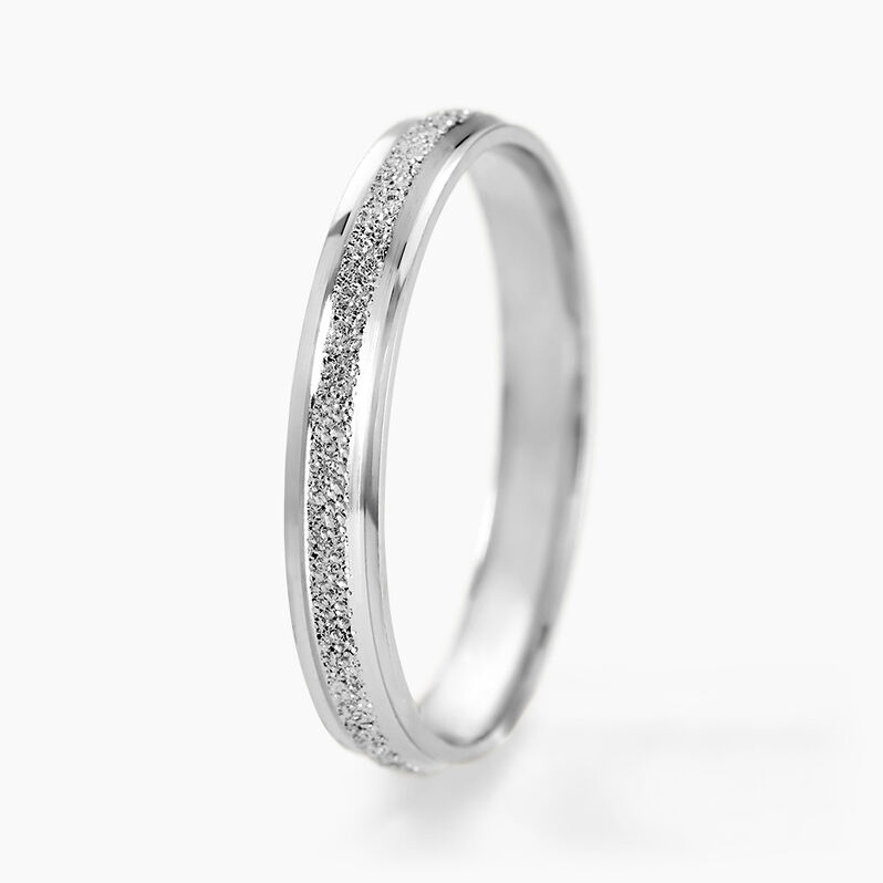 Alliance Caroline Sablee Ruban Plat Or Blanc - Spannringe Unisex | OROVIVO