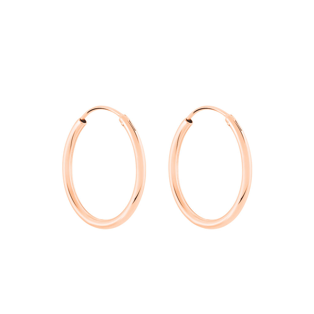 ABELINE FLEXIBEL 1 Damen Creolen Silber rosevergoldet 925 B 2 mm