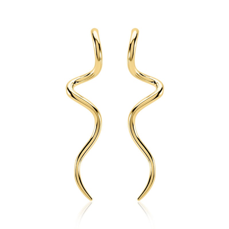 ARIA Damen Ohrringe Lang Edelstahl vergoldet - Ohrringe Damen | OROVIVO