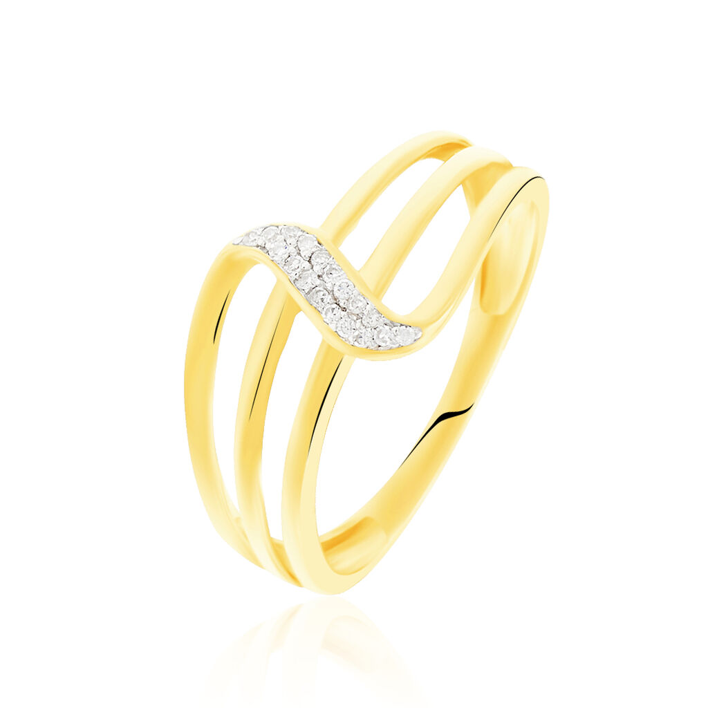 Bague Or Jaune Vagues - Spannringe Damen | OROVIVO