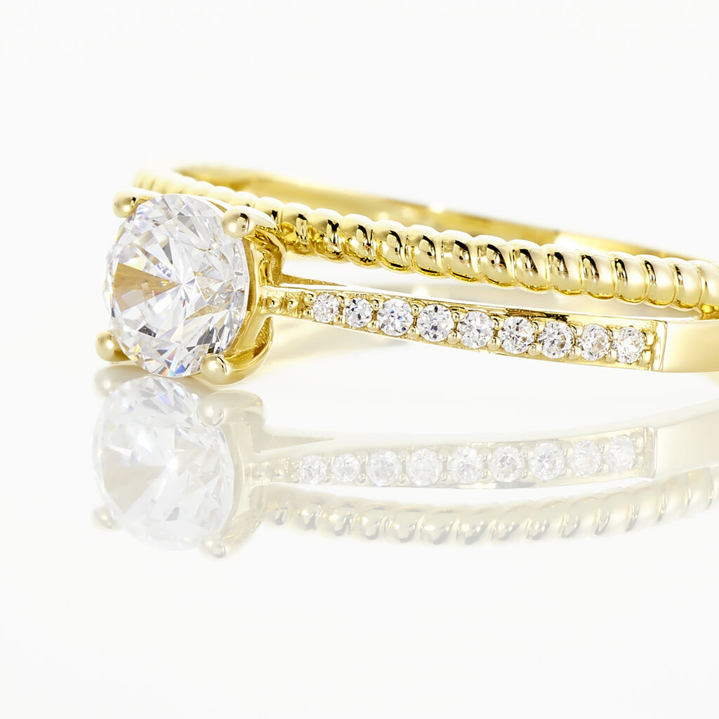Solitaire Or Jaune Rosemonde Accompagne - Spannringe Damen | OROVIVO