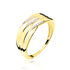 NESIBE Damen Ring Gold 375 (9 Karat) Diamant Wei&szlig; 0,02 ct Spiralf&ouml;rmig