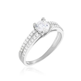 Damenring Weißgold 375 Zirkonia Philina - Ringe mit Stein Damen | OROVIVO
