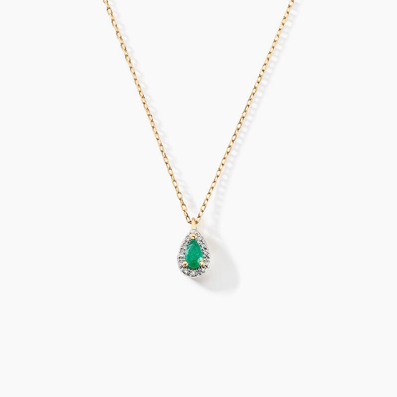 Collier Juliettina Or Jaune Emeraude Diamant - Spannringe Damen | OROVIVO