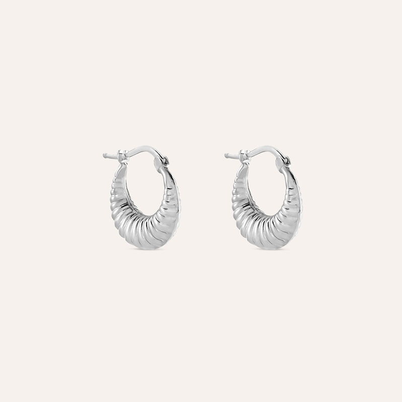 Orecchini A Cerchio Silver Collection Argento Rodiato - Spannringe Damen | OROVIVO