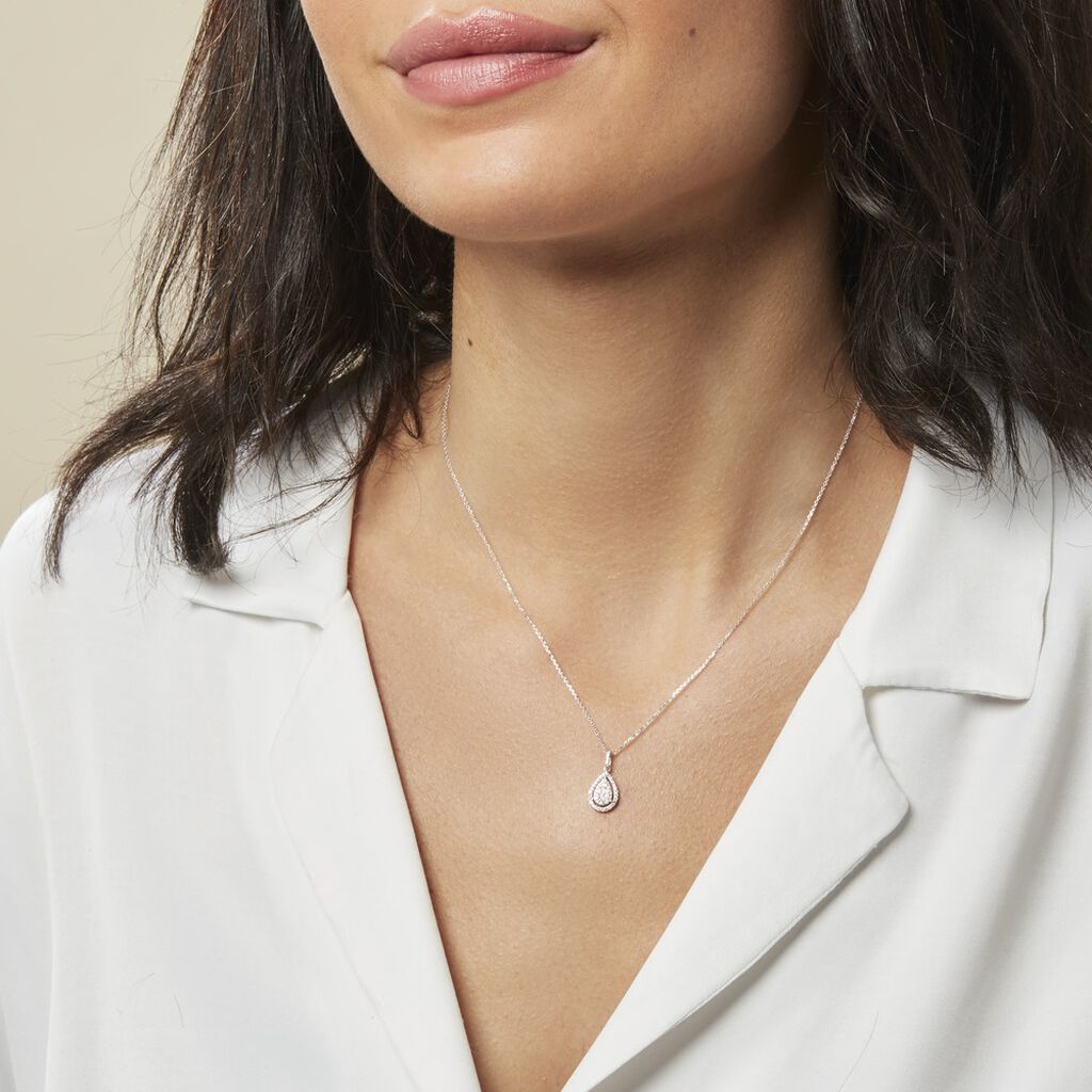 Collier Izia Or Blanc Diamant - Spannringe Damen | OROVIVO