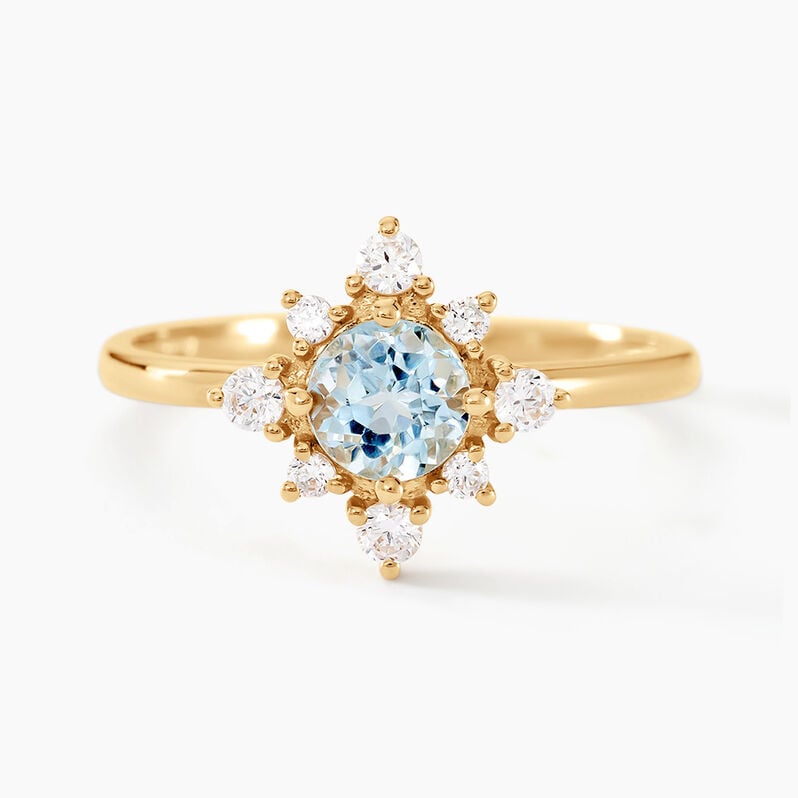 Bague Astrithr Or Jaune Topaze Oxyde De Zirconium - Spannringe Damen | OROVIVO
