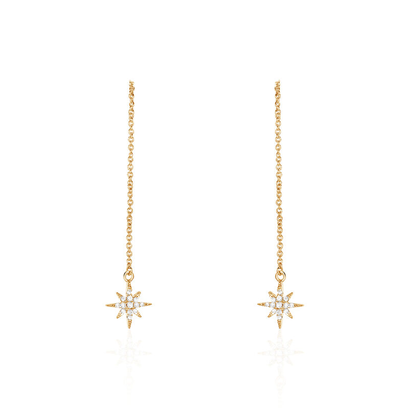 Boucles D'oreilles Plaque Or Golden - Spannringe Damen | OROVIVO