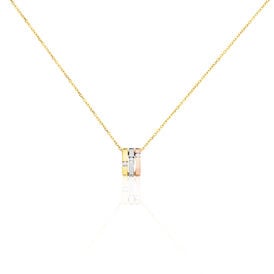 Damen Halskette Gold 375 Tricolor Diamanten 0,03ct - Ketten mit Anhänger Damen | OROVIVO