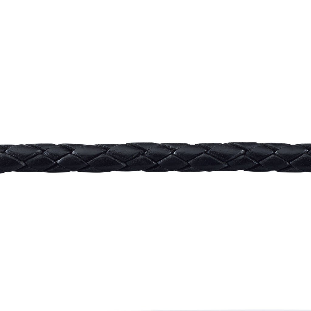 Herren Lederarmband Edelstahl Schwarz - Armbänder Herren | OROVIVO