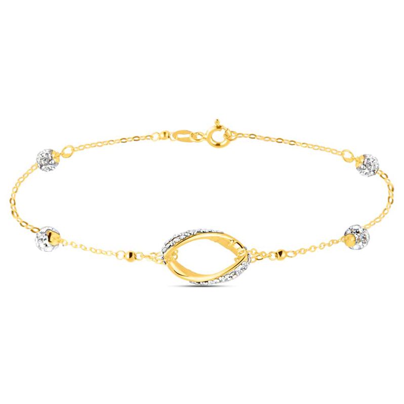 Bracciale Christelle Oro Giallo Cristallo - Spannringe Damen | OROVIVO