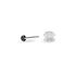 DARINA KRAPPE Damen Ohrstecker Wei&szlig;gold 375 (9 Karat) Zirkonia Schwarz B 3 mm