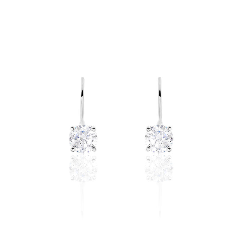 Damen Ohrringe Lang Silber 925 Zirkonia  - Ohrhänger Damen | OROVIVO