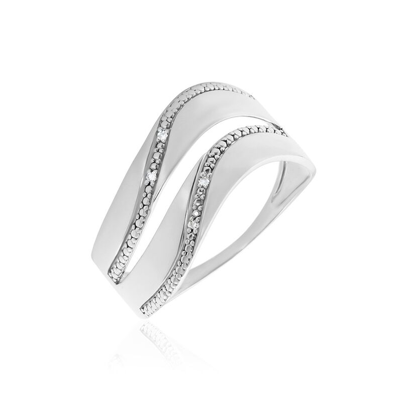 Bague Or Weiss Kristiina Diamants - Spannringe Damen | OROVIVO