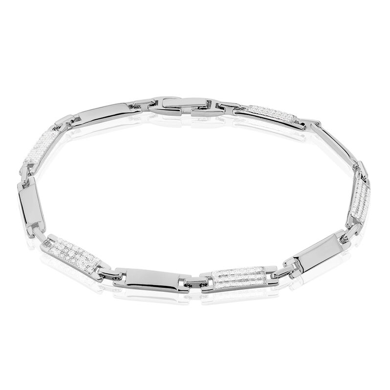Bracelet Celina Argent Plaques Oxydes - Spannringe Damen | OROVIVO