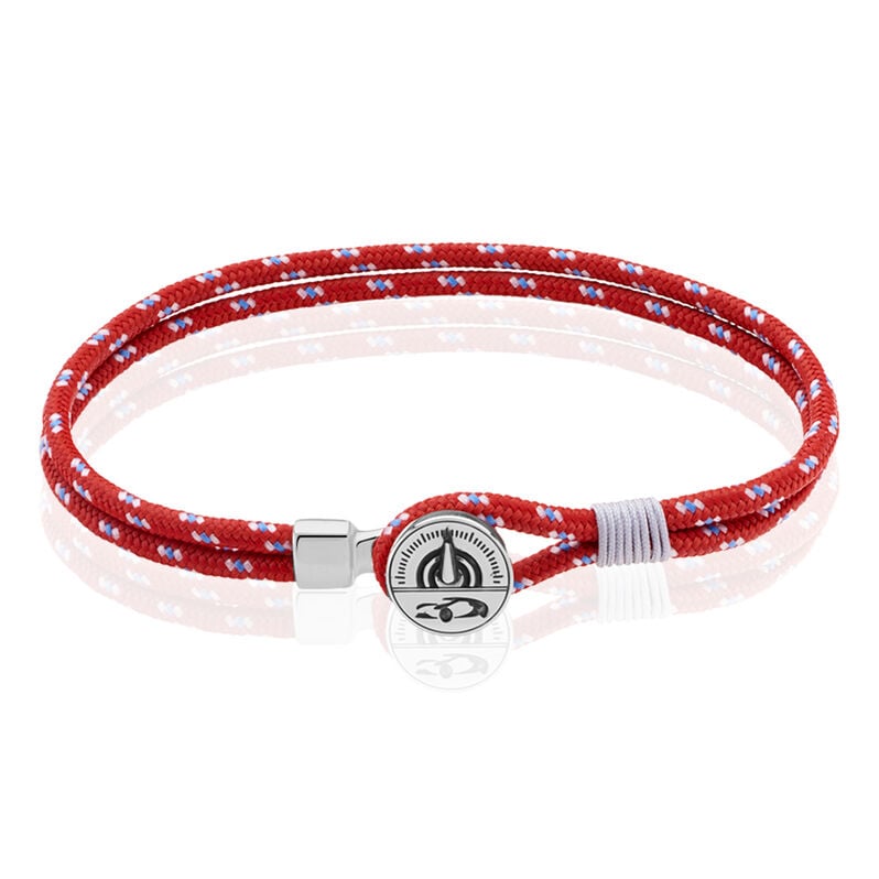 GREGOR 1 Herren Armband Stoff Rot Knoten - Armb&auml;nder mit Anh&auml;nger Herren | OROVIVO