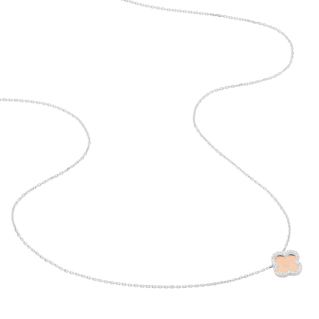 Collier Maylice Or Bicolore Trefle - Spannringe Damen | OROVIVO