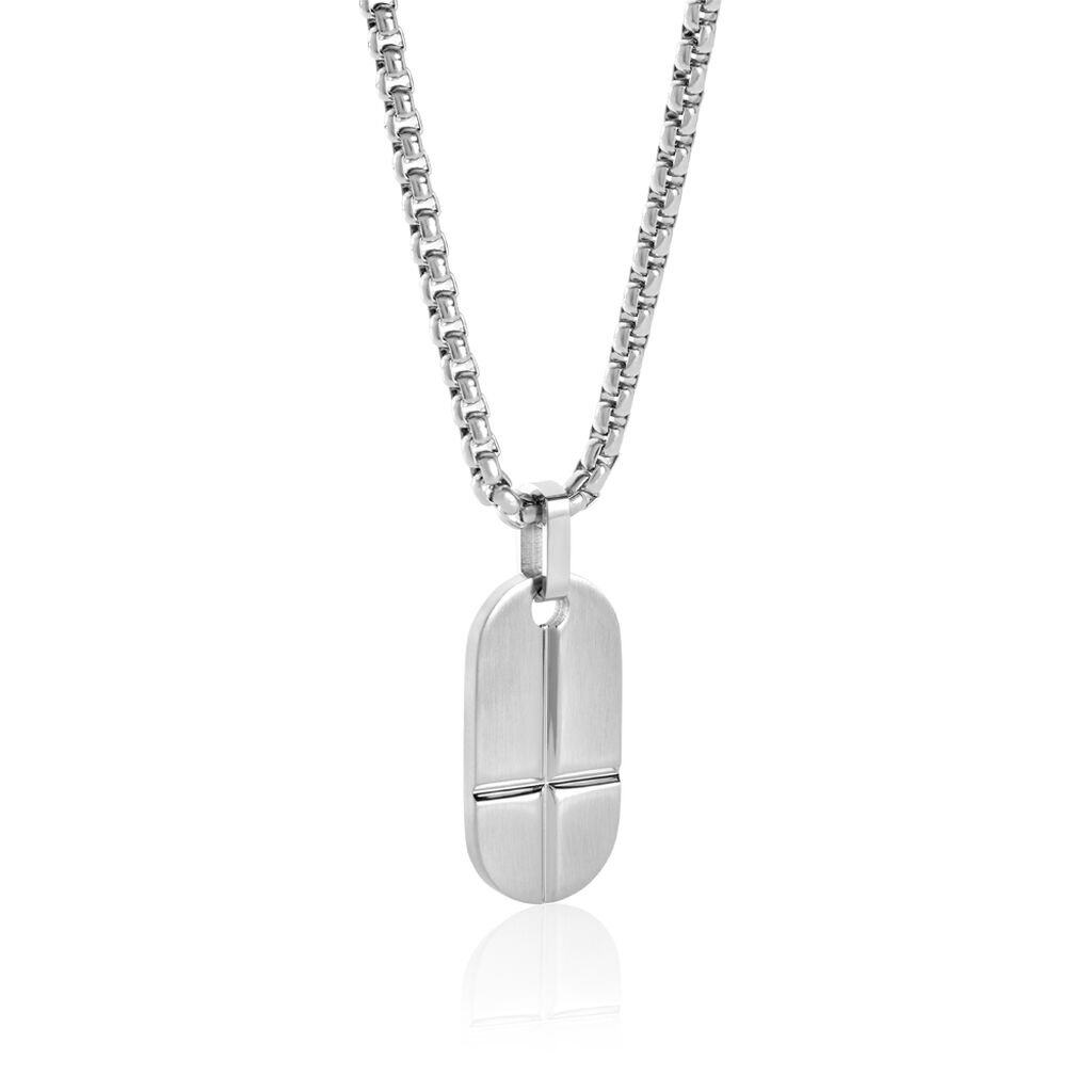 MICHAEL Herren Collier Edelstahl Oval