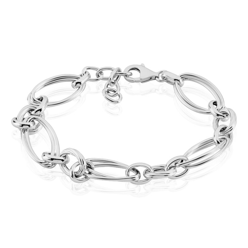 Bracelet Argent Rhodie Maille Fantaisie - Spannringe Damen | OROVIVO