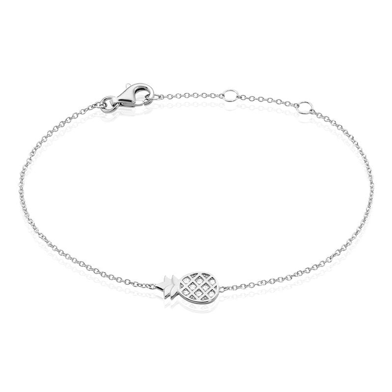 Bracelet Argent Rhodie Harold Ananas Pavage Oxyde - Spannringe Damen | OROVIVO