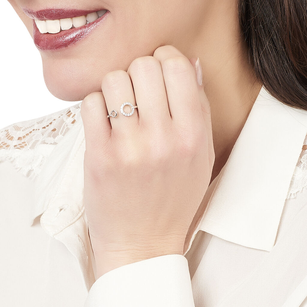 Bague Andria Argent Blanc Oxyde De Zirconium - Spannringe Damen | OROVIVO