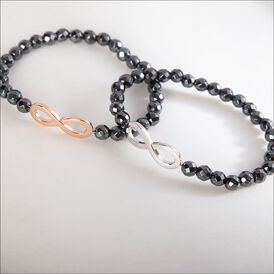 Damenkugelarmband Silber 925 Hämatit Infinity - Armbänder Damen | OROVIVO