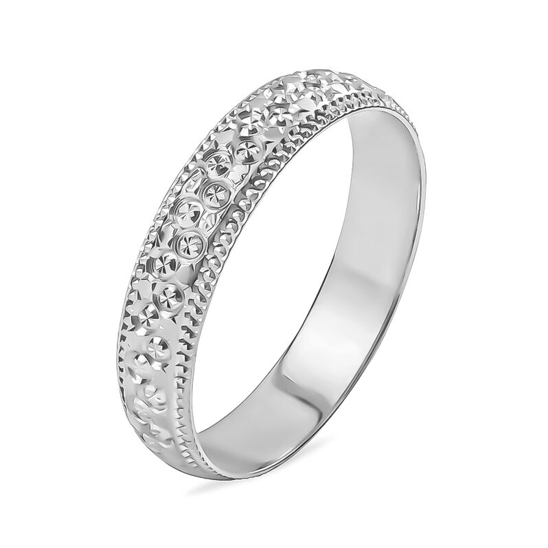 Fede Classica Diamantata 4 mm Oro Bianco - Spannringe Damen | OROVIVO