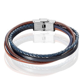 Herren Kunstlederarmband Edelstahl  - Lederarmbänder Herren | OROVIVO