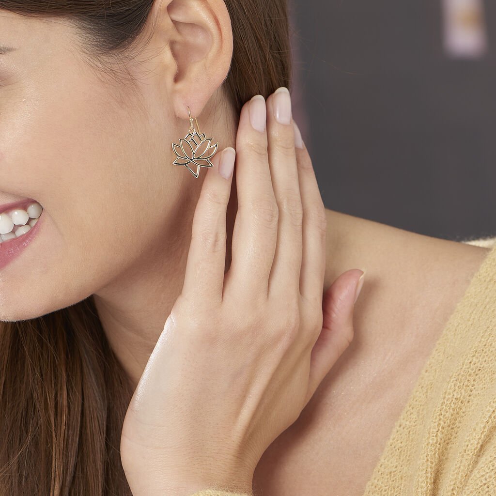 Boucles D'oreilles Plaque Or Fuji - Spannringe Damen | OROVIVO