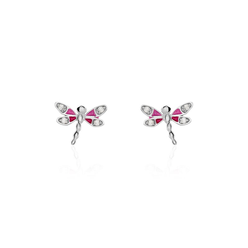 Kinder Ohrstecker Silber 925 Zirkonia Libelle - Ohrstecker Kinder | OROVIVO
