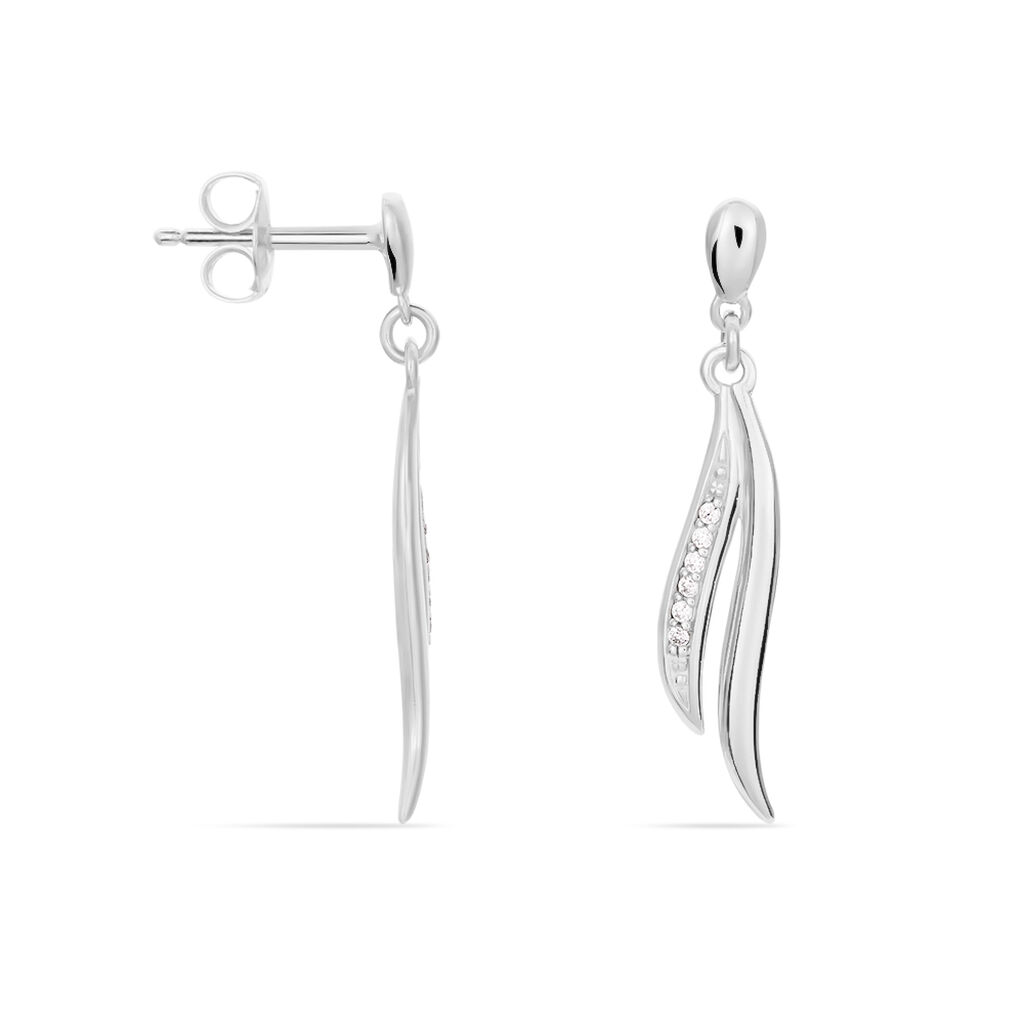 Damen Ohrstecker Lang Silber 925 Zirkonia - Ohrringe mit Stein Damen | OROVIVO