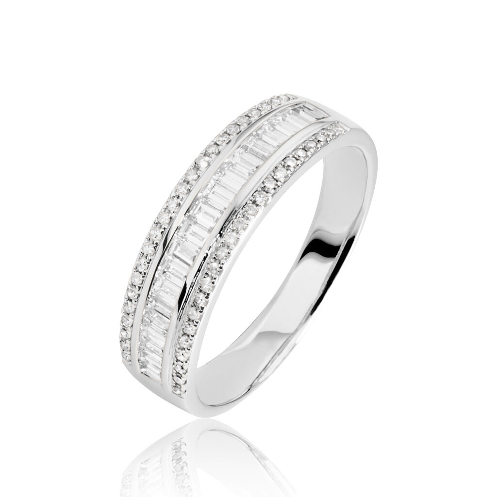 Bague Eugenie Or Blanc Diamant - Spannringe Damen | OROVIVO