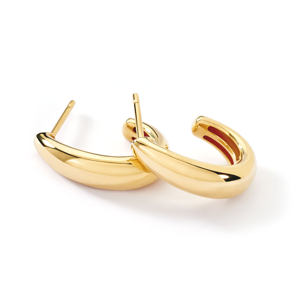 AYLA Damen Creolen Edelstahl vergoldet