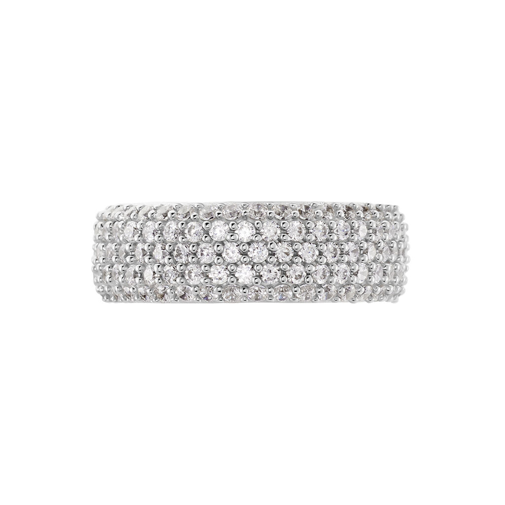 Damen Ring Silber Silber 925 Zirkonia Pavina 4,00mm  - Ringe mit Stein Damen | OROVIVO