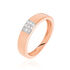 UTA Damen Ring Rosegold 333 (8 Karat) Diamant Wei&szlig; 0,040 ct Viereck