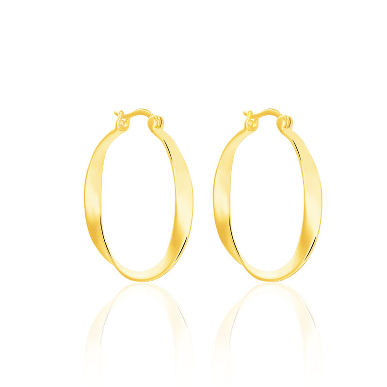 SISSI Damen Creolen Silber vergoldet 925 B 3 mm - Creolen Damen | OROVIVO