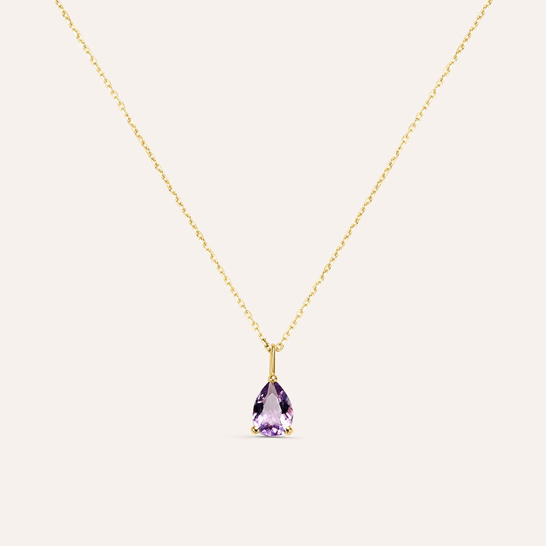 Collana Punto Luce Amélie Oro Giallo Ametista - Spannringe Damen | OROVIVO