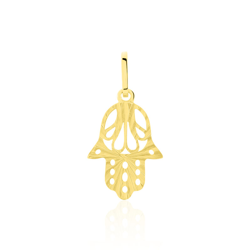 FATIMA 1 Damen Anh&auml;nger Gold 375 (9 Karat) Hand der Fatima (Hamsa) - Schmuckanh&auml;nger Damen | OROVIVO