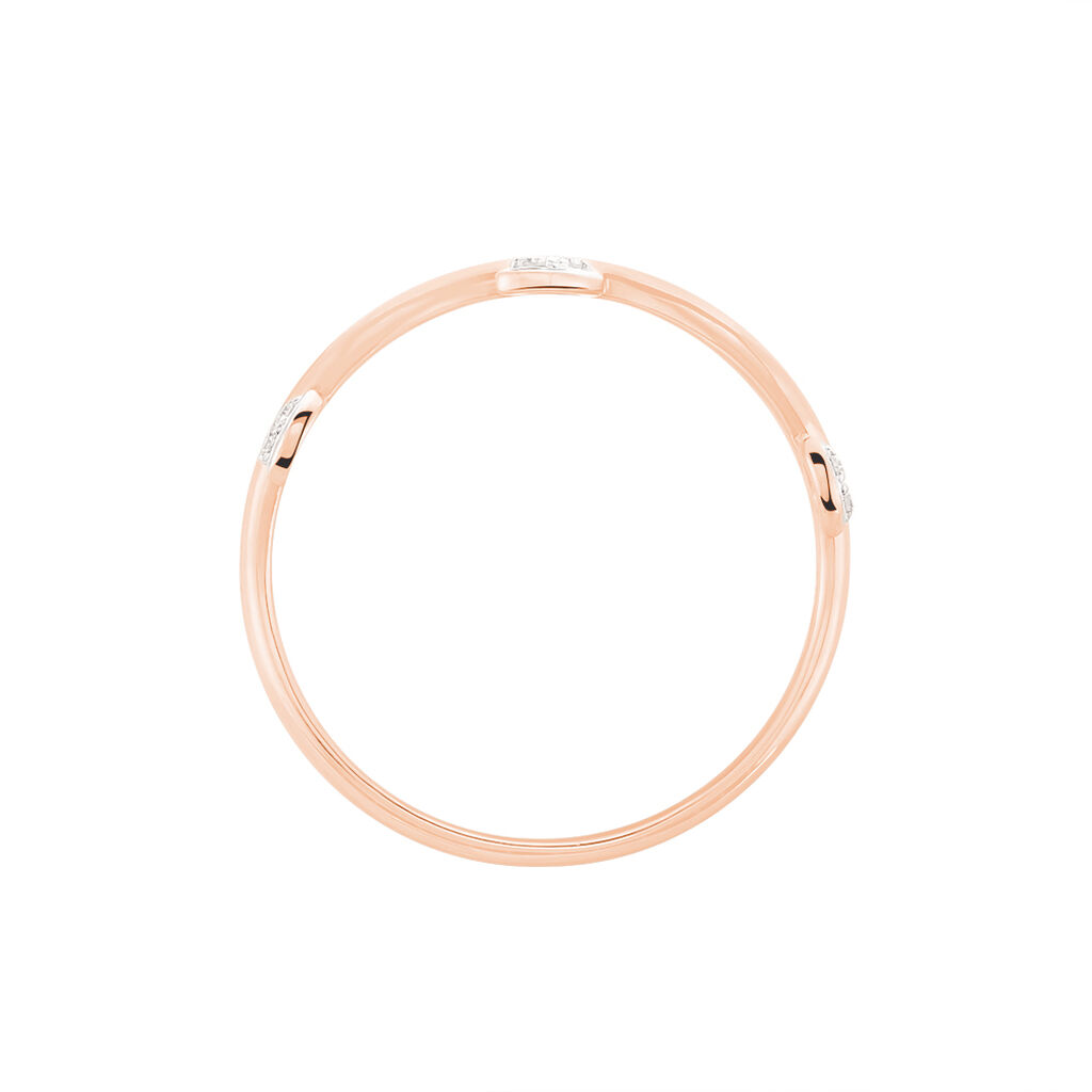 Bague Or Rose Emlyne Et Diamant - Spannringe Damen | OROVIVO
