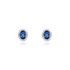 Olivia Damen Ohrstecker Silber 925 Glas Blau Oval