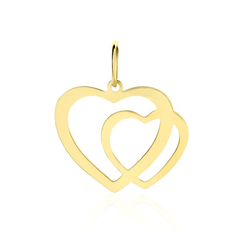Herzanhänger Gold 375 Doppelherz - Schmuckanhänger Damen | OROVIVO