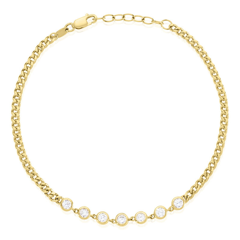 SELORA Damen Armband Silber vergoldet 925 Zirkonia Wei&szlig; 1,23 ct - Armb&auml;nder Damen | OROVIVO