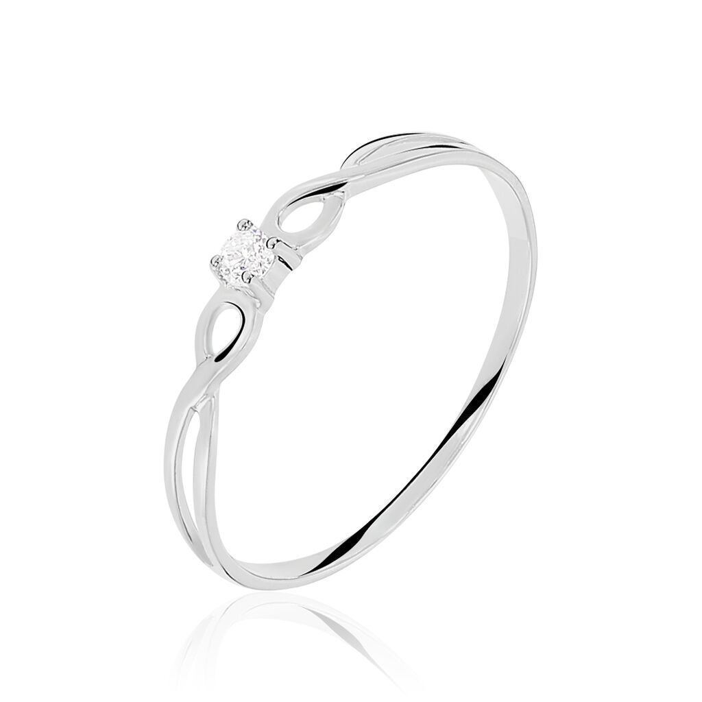 Bague Stelonie Or Blanc Diamant - Spannringe Damen | OROVIVO
