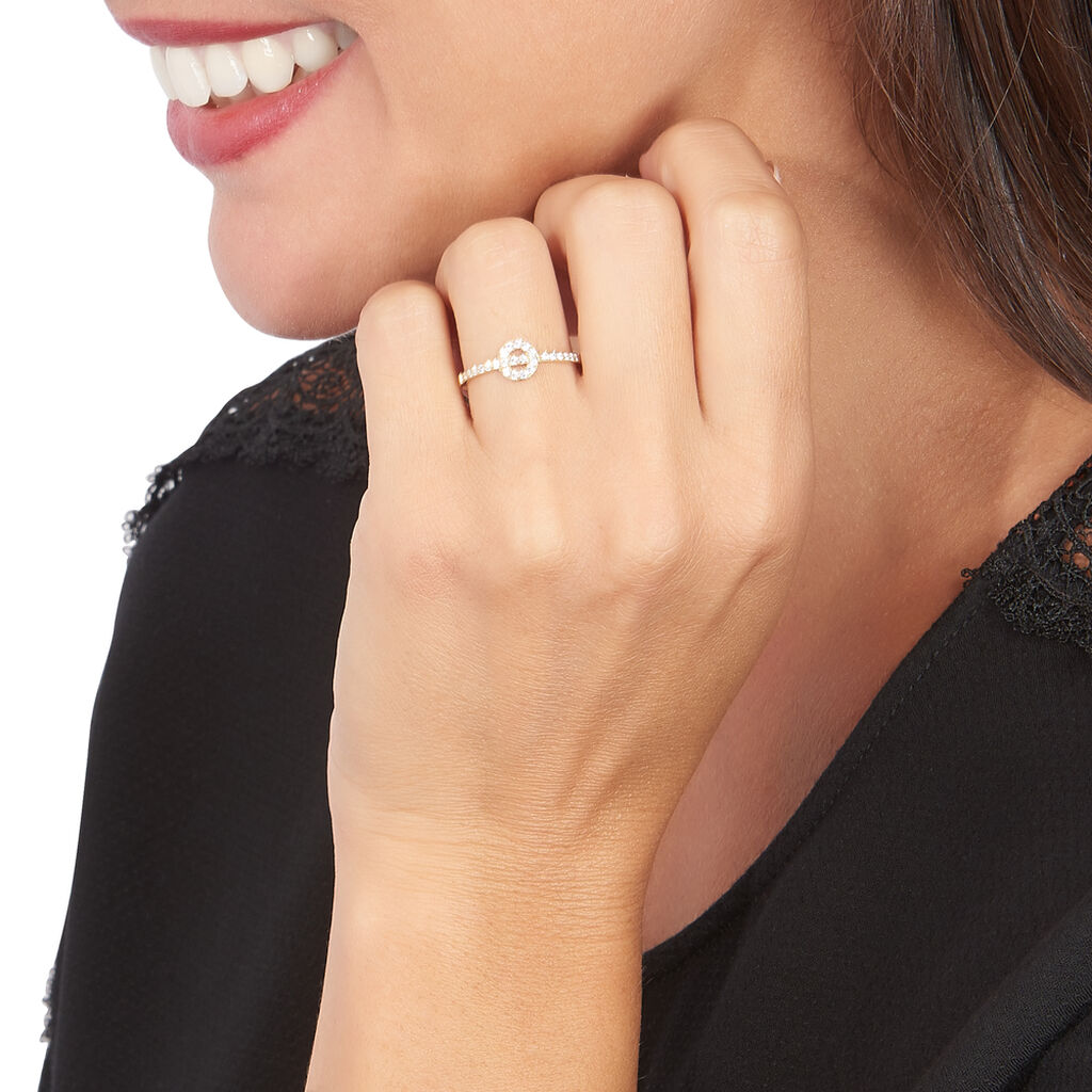 Bague Or Jaune Joye Cercle Oxydes - Spannringe Damen | OROVIVO