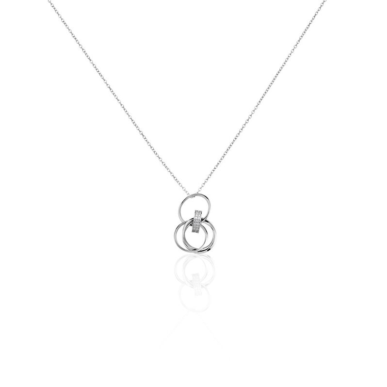 Damen Collier Silber 925 Zirkonia Kreis Nicole 1,15mm - Halsketten Damen | OROVIVO