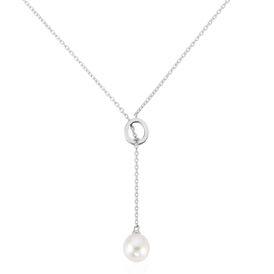 Damen Halskette Silber 925 Zuchtperle 8-9mm - Ketten mit Stein Damen | OROVIVO